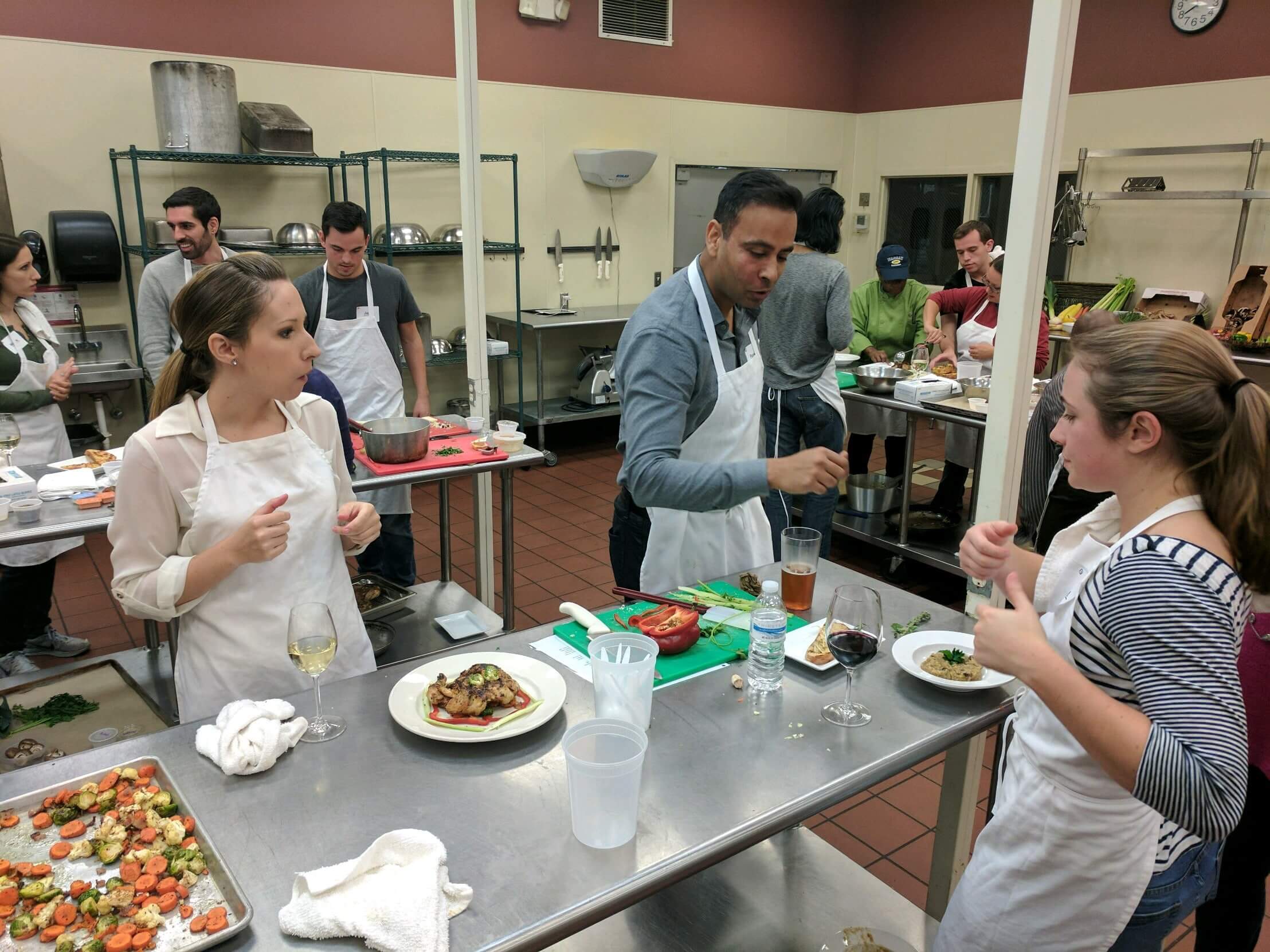 Culinary Team Building in action in our Atlanta event kitchen.