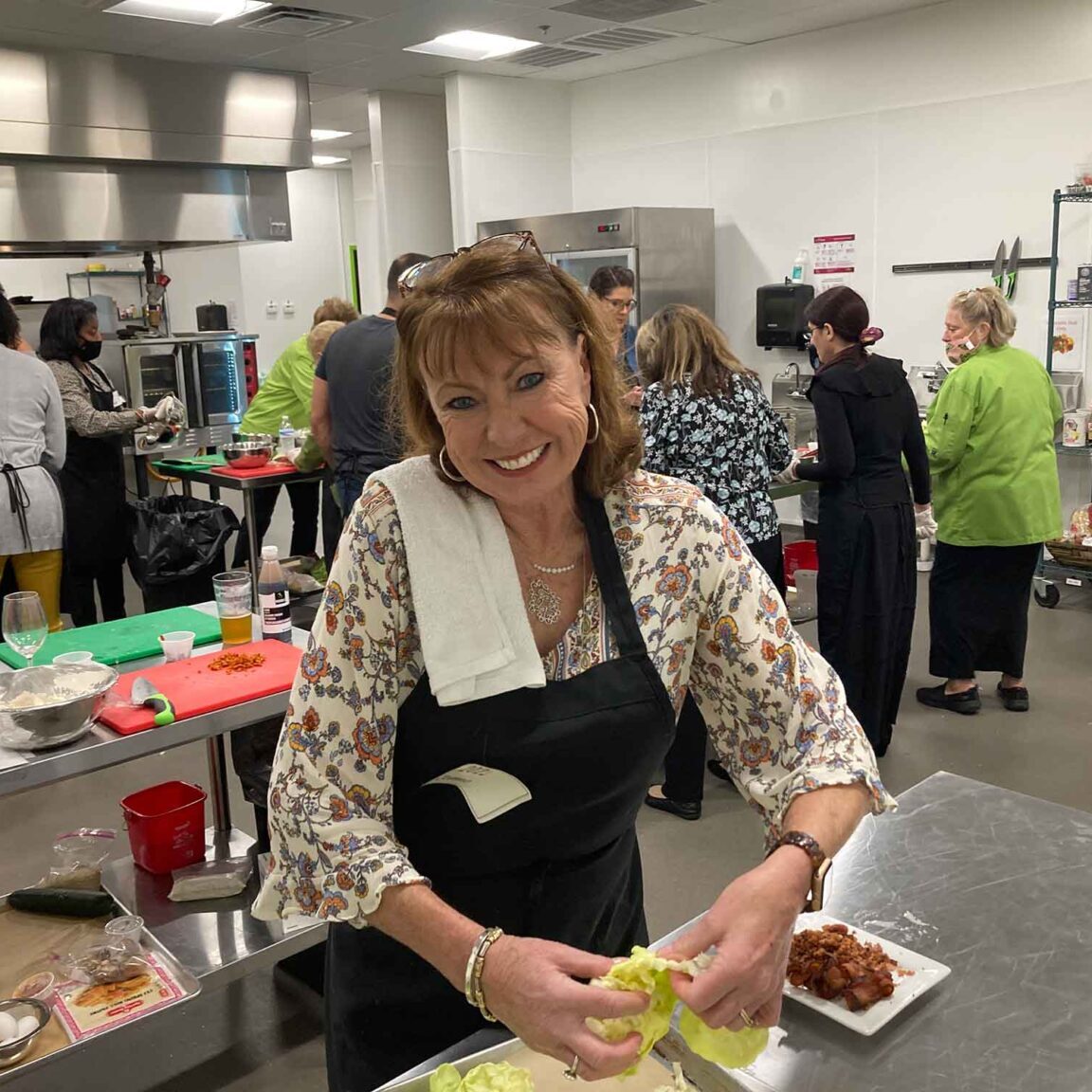 Another happy Atlanta cooking class participant.