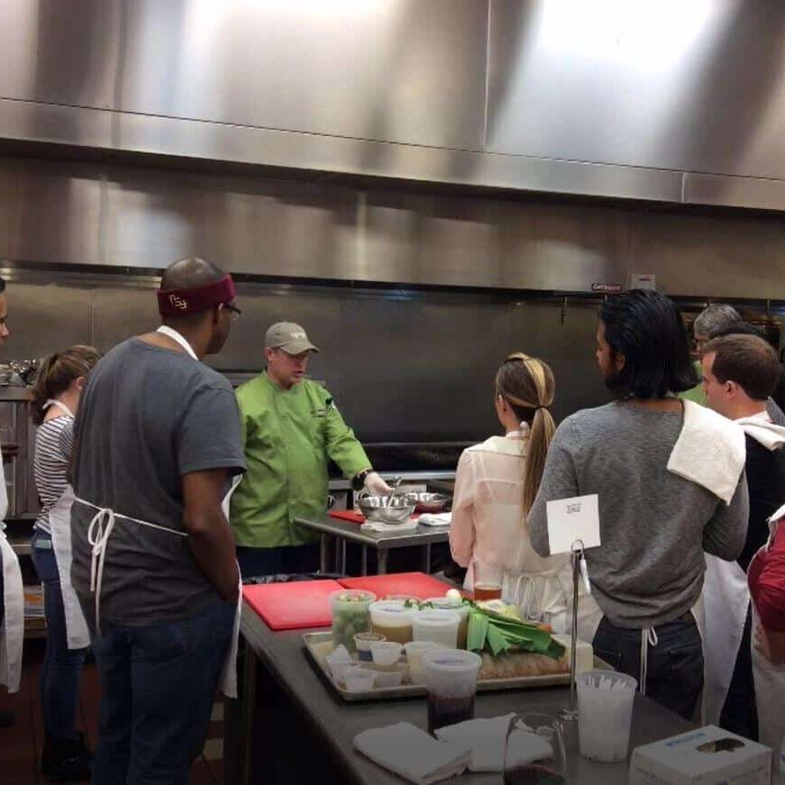 Chef Gives Instructions To Class | Team Building with Taste | teambuildingwithtaste.com